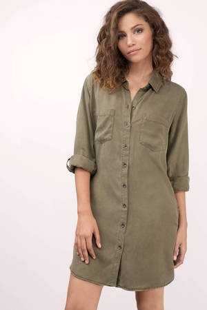 Better Days Shirt Dress In Medium Wash 31 Tobi Us