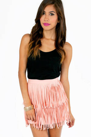 My Best Fringe Skirt in Pink - $17 | Tobi US