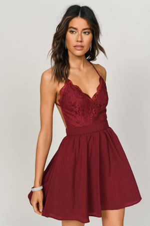 tobi burgundy dress