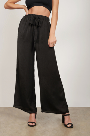 satin cropped trousers