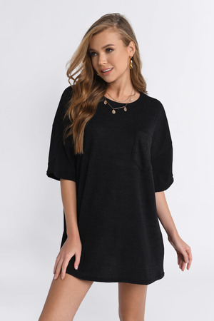 black short sleeve t shirt dress