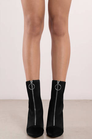 zip front booties