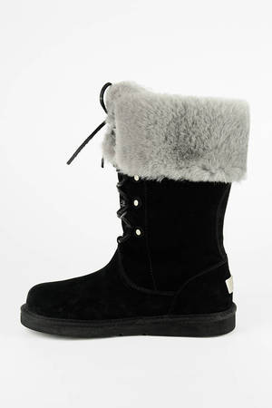 Cute Black UGG Boots - Lace Up UGGs 