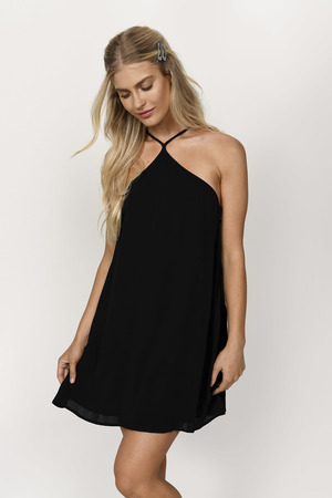 black swing cocktail dress