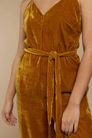 gold party jumpsuit