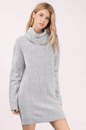 sweater dress cowl neck