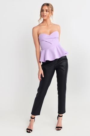 purple peplum blouse