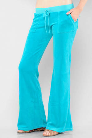 flared velour pants