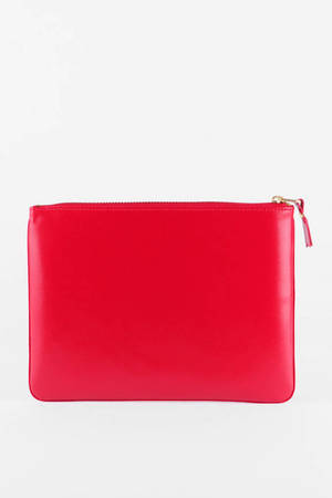 Classic Leather Large Pouch in Red - $133 | Tobi US