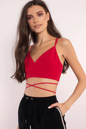 cute red crop tops