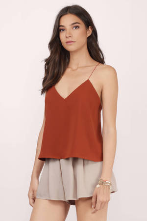 rust cami top