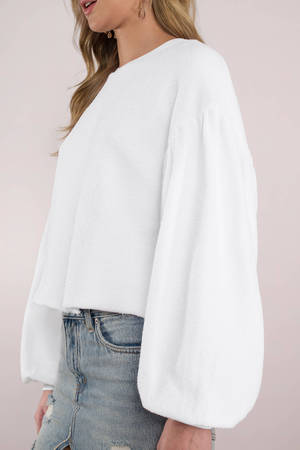 free people white sweatshirt