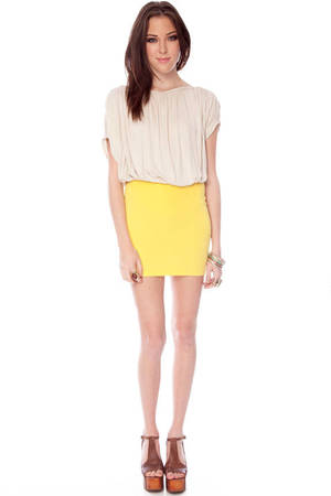 Unzip Me Combo Dress in Yellow - $16 | Tobi US