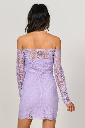 lavender lace bodycon dress