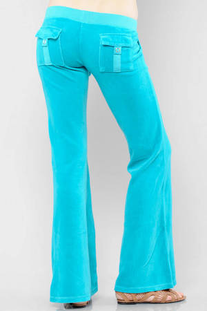 flared velour pants