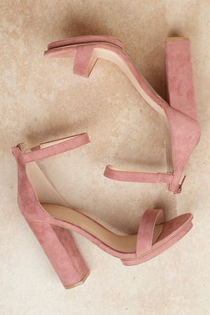 Penelope Ankle Strap Heels In Light Blush 68 Tobi Us