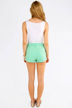 Cheeky Stud Shorts in Mint - $78 | Tobi US