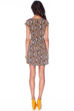 Zambia Dress in NavyMustard - $18 | Tobi US