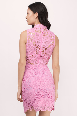 bubblegum pink bodycon dress