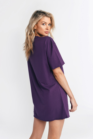 Purple T Shirt Dress Hotsell, 52% OFF ...