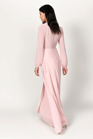 pink evening maxi dress