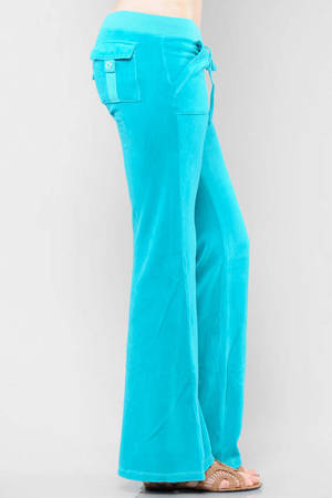 flared velour pants