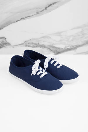 navy canvas sneakers