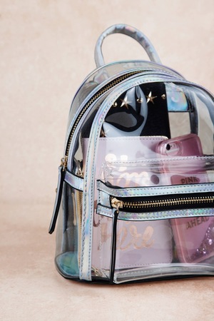 mini backpack transparent