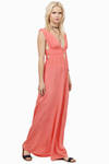 coral orange maxi dress