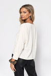 Need You Here Ivory Knit Top
