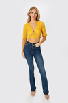 Same Old Love Yellow Lace Crop Top